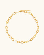 Textured Loop Chain Necklace In Silver