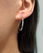 Twisted Earrings In Silver