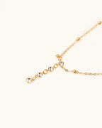 Beaded Body Chain In Silver