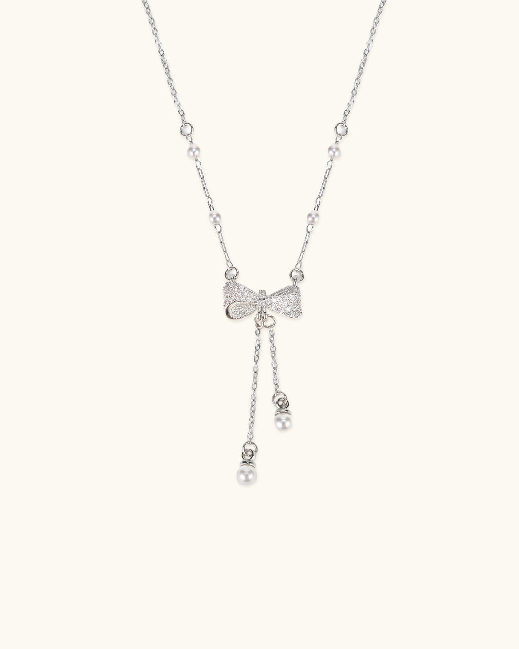 Bow lariat necklace