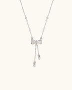 Bow lariat necklace