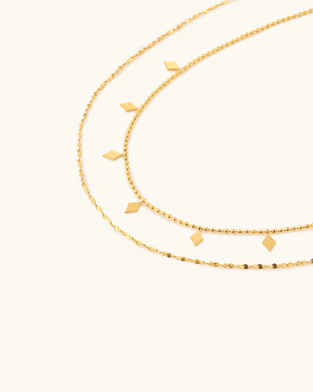 Layered Geometric Square Necklace