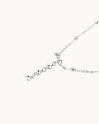 Beaded Body Chain In Silver