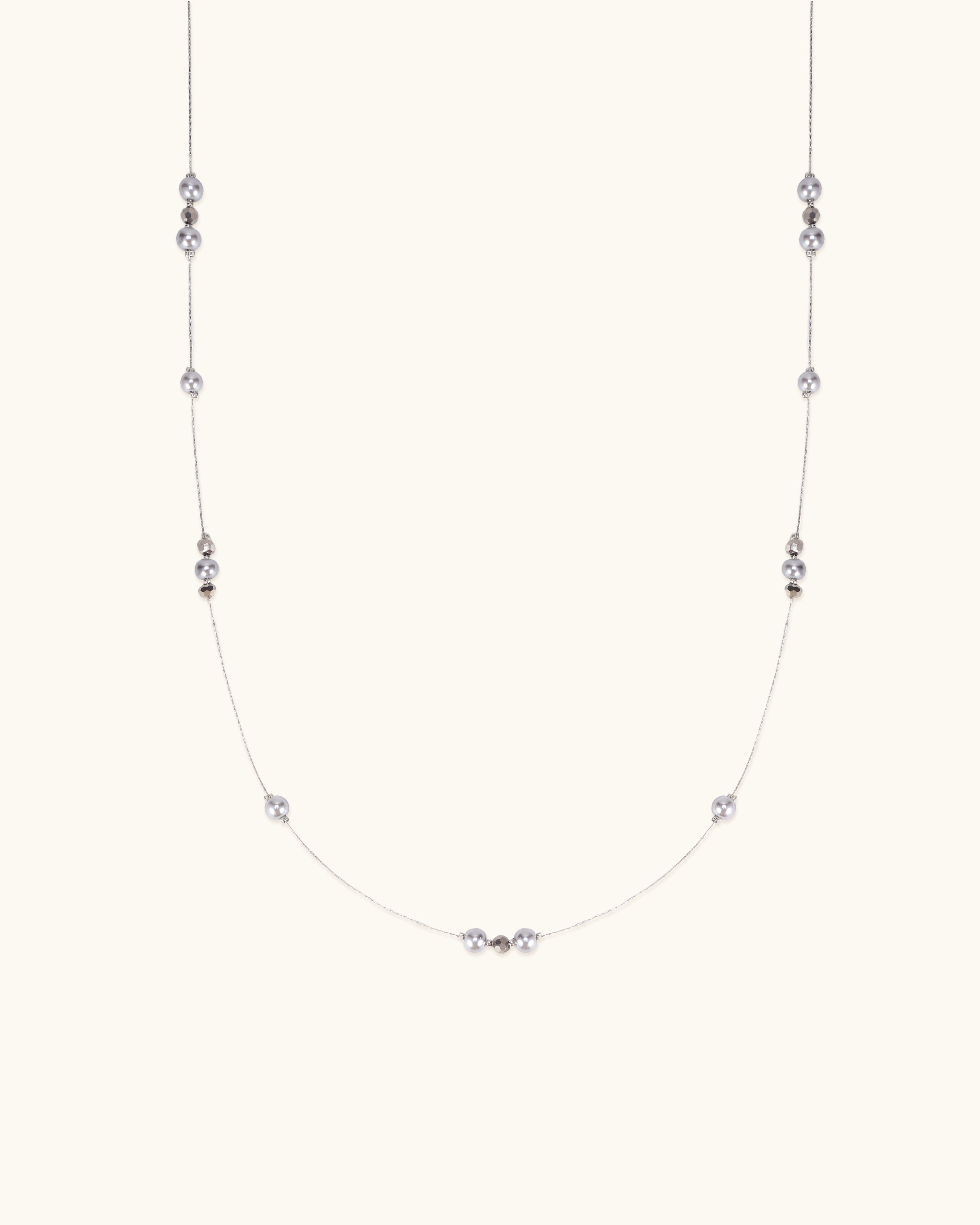 Multicolored Pearl Long Necklace