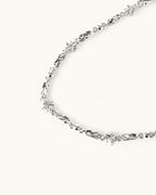 Firework Long Necklace In Silver