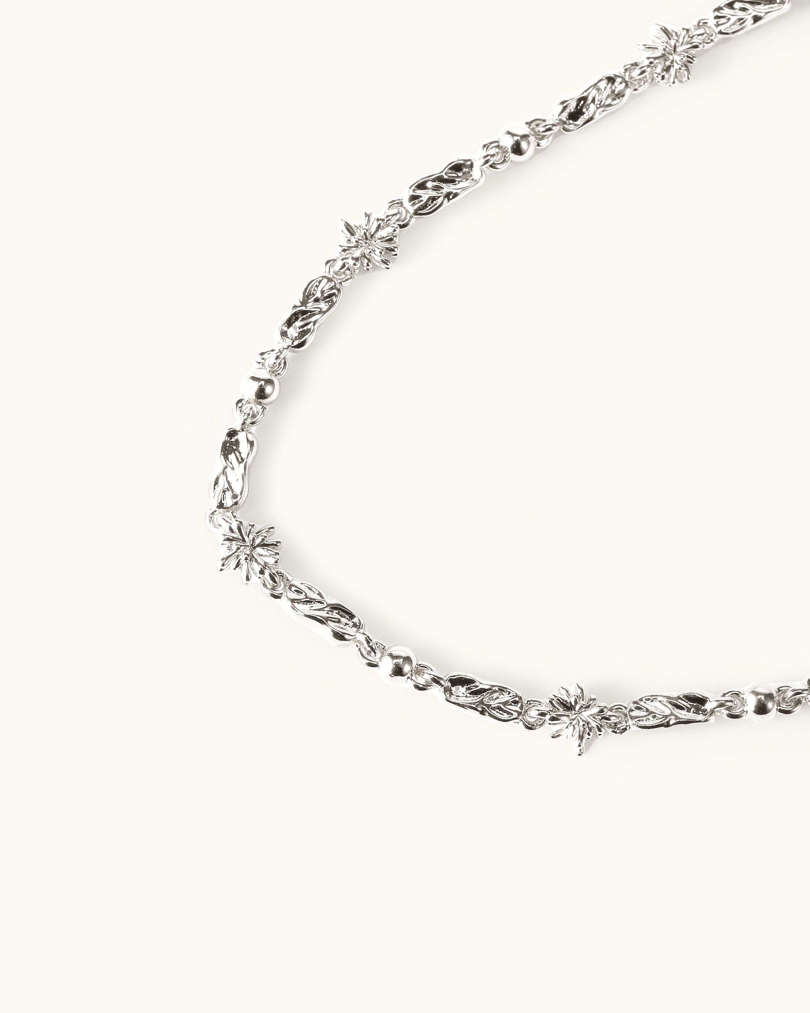 Firework Long Necklace In Silver