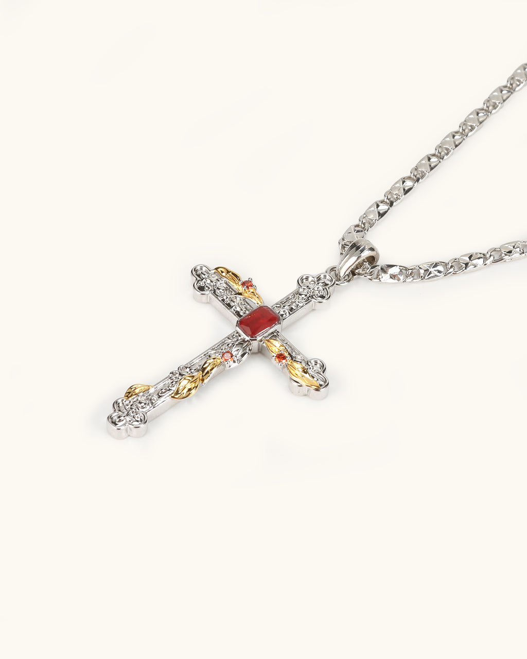 Feather Cross Necklace