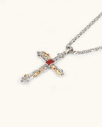 Feather Cross Necklace