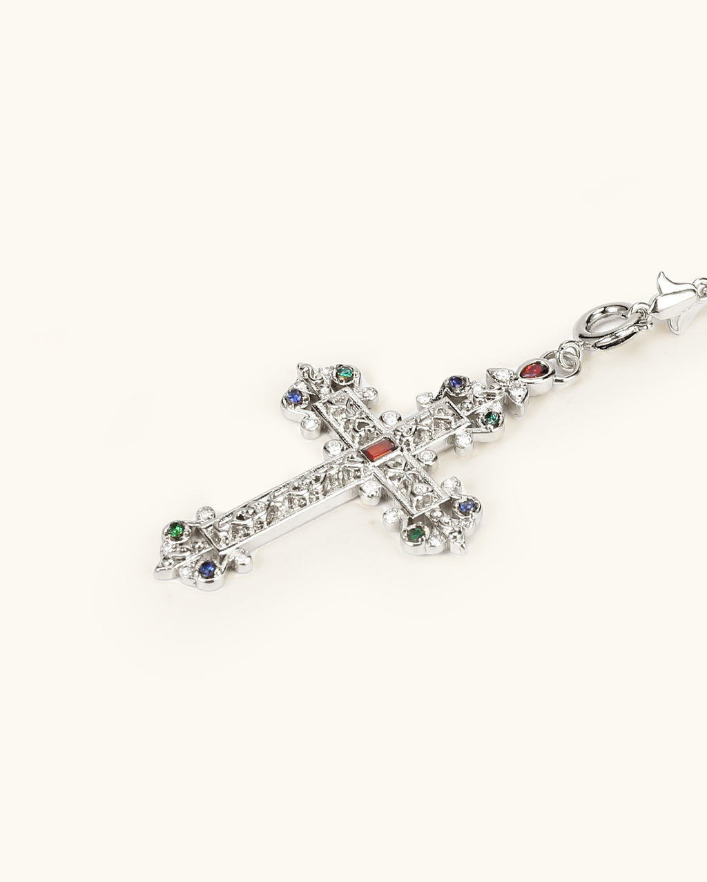 Molecule Chain Cross Necklace