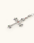 Molecule Chain Cross Necklace