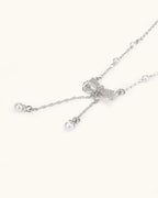 Bow lariat necklace