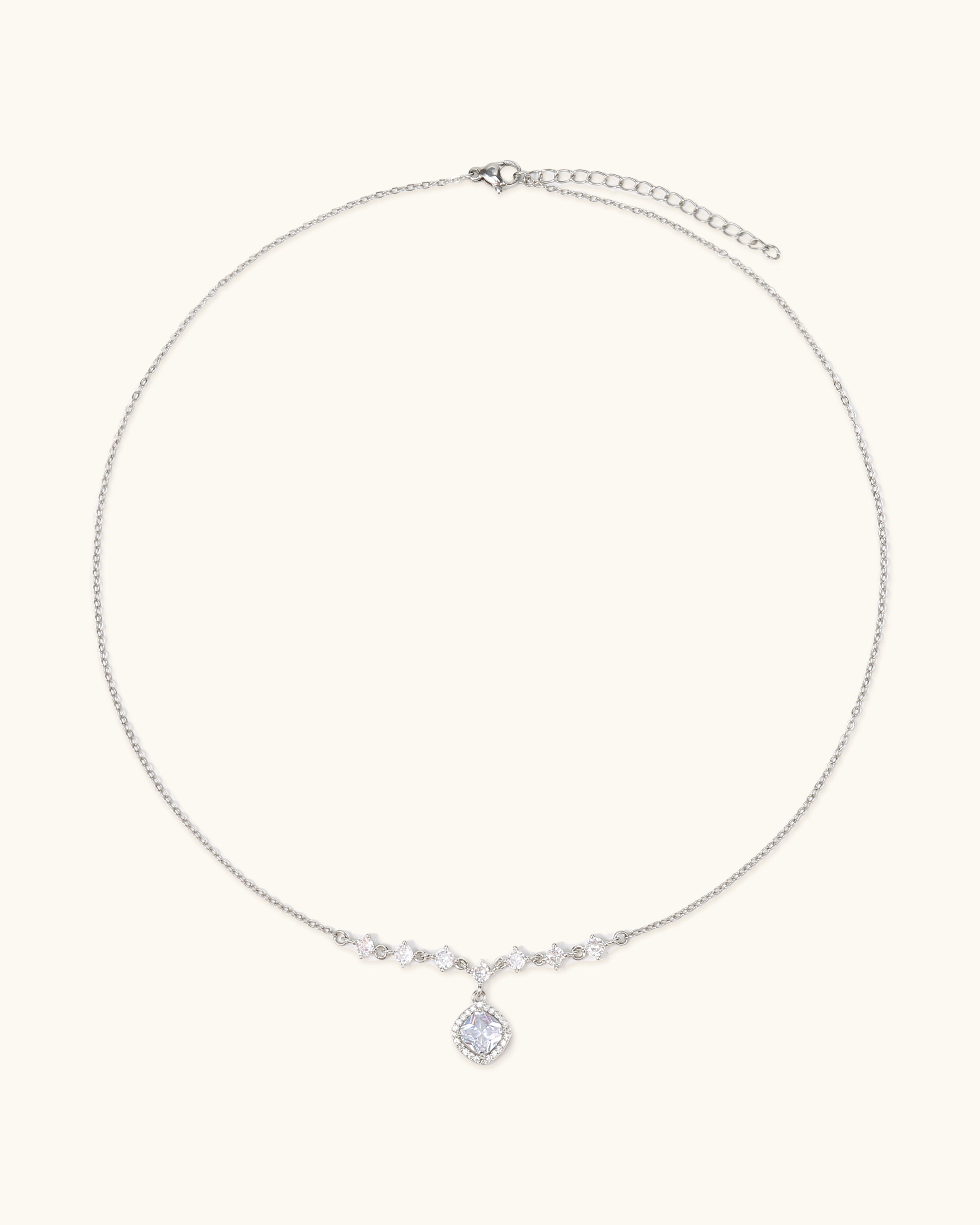 Sparkling Stone Lariat Necklace