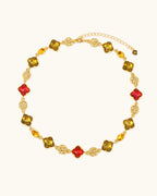 Multicolored Sugar Loaf Cut Necklace