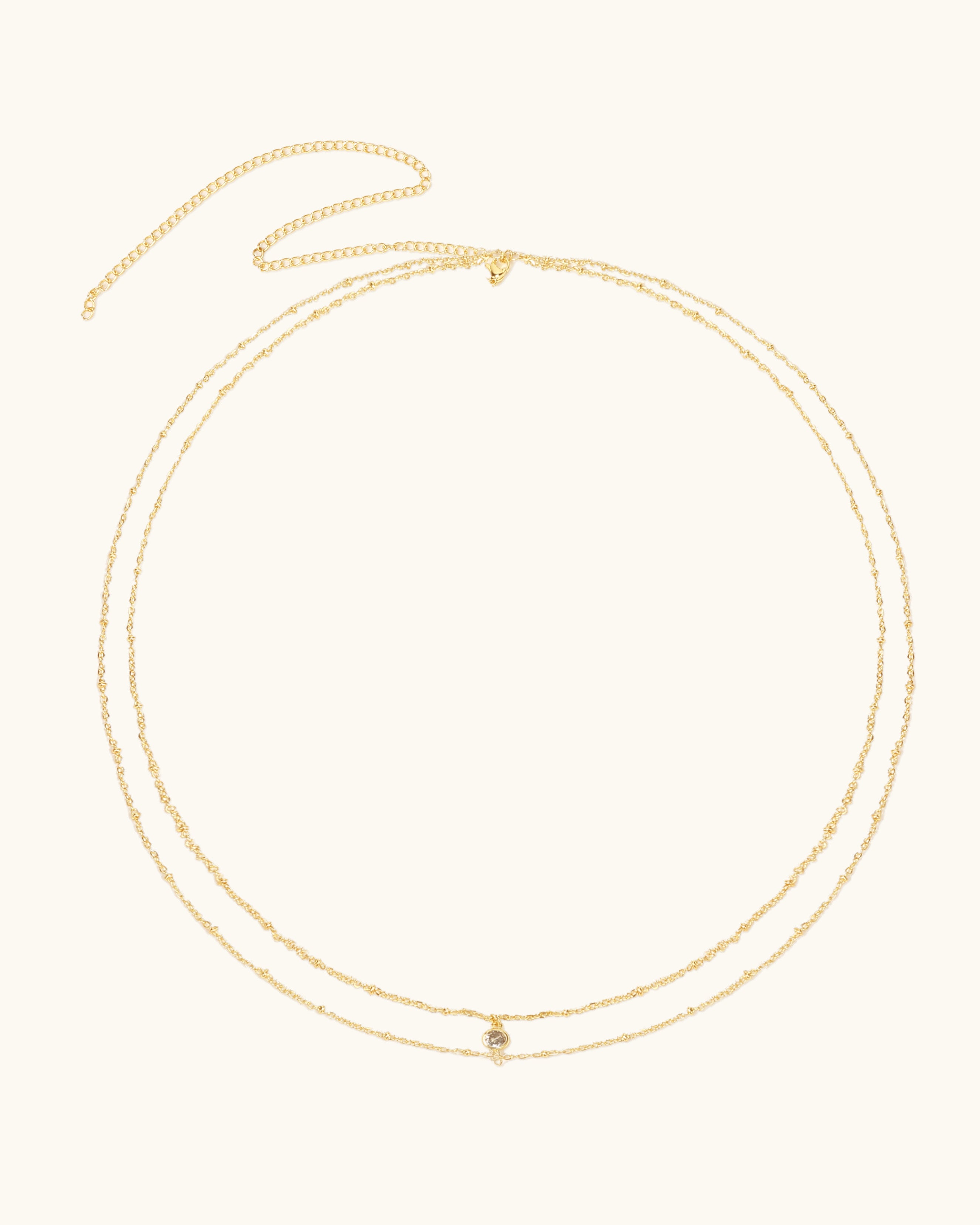 Layered Beaded Waist Chain