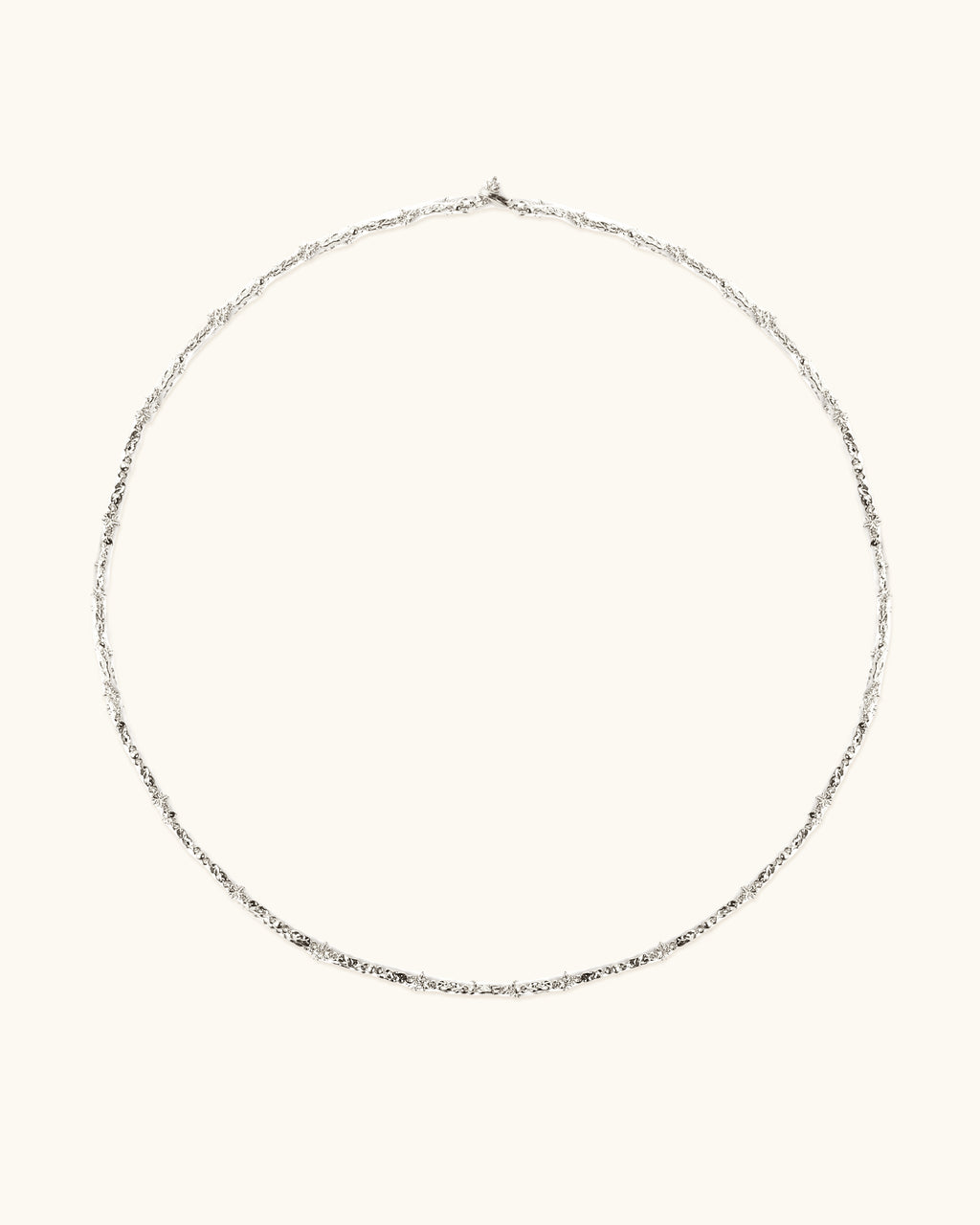 Firework Long Necklace In Silver