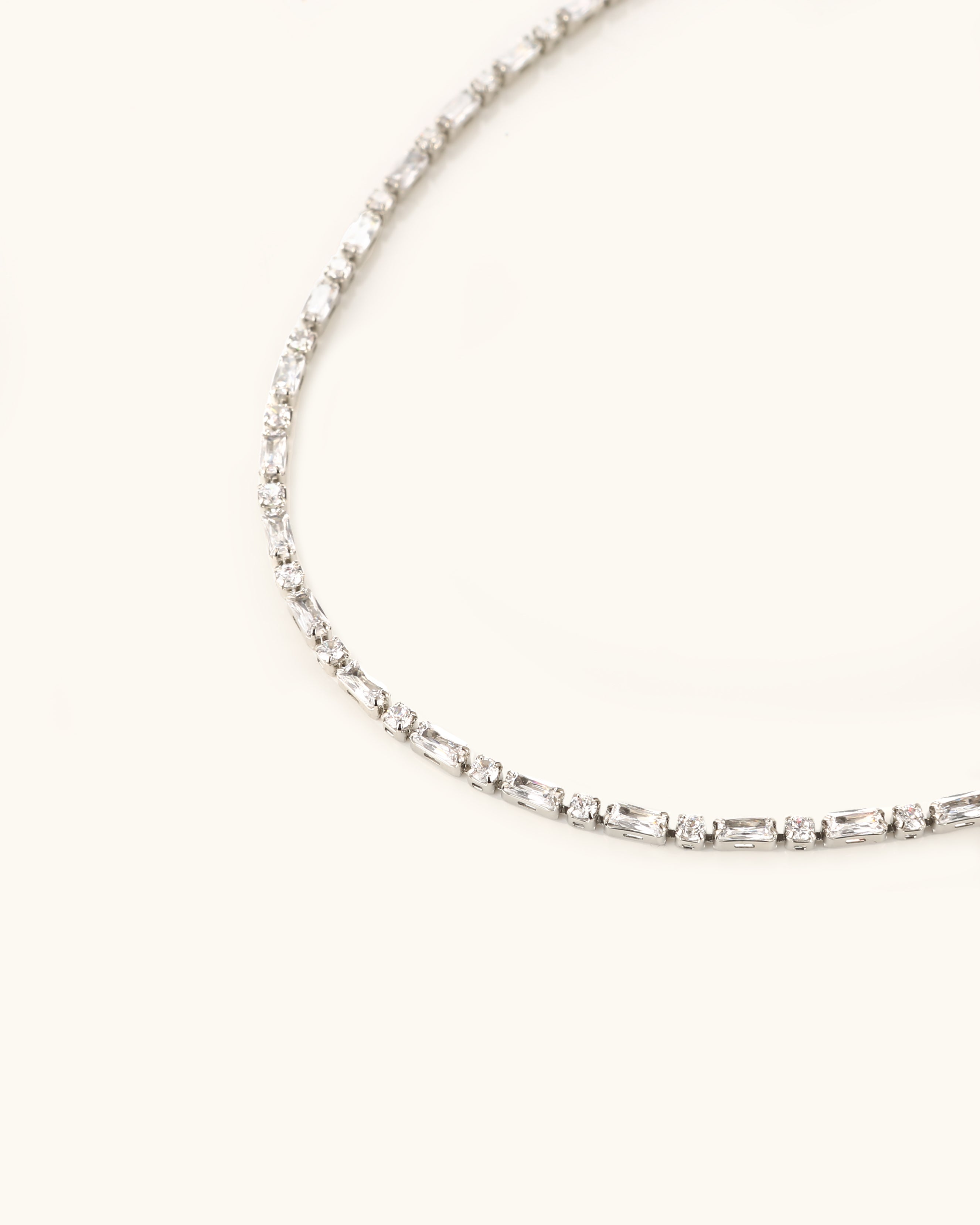 White Infinity Choker Necklace