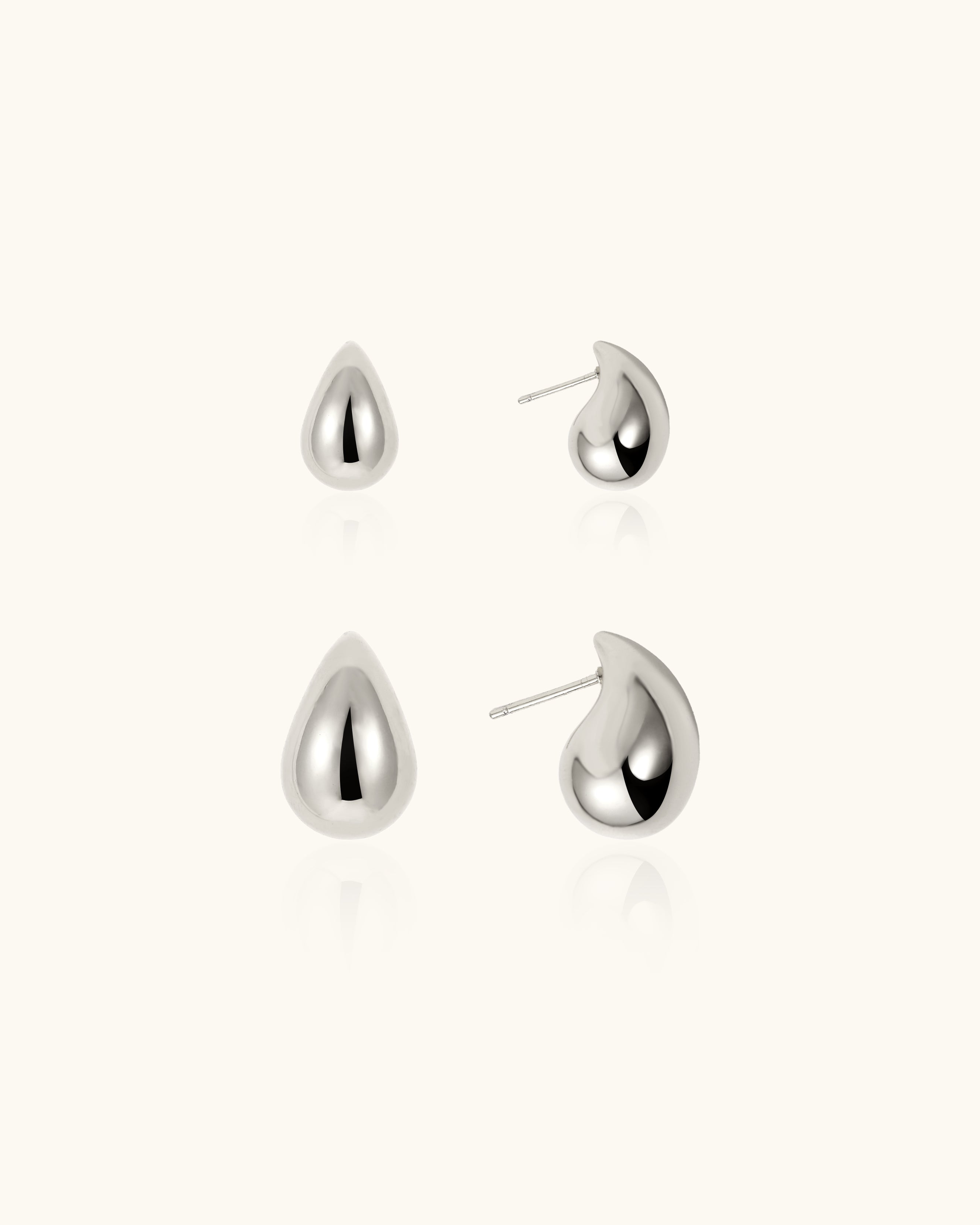 Medium Teardrop Stud Earrings