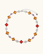 Multicolored Sugar Loaf Cut Necklace