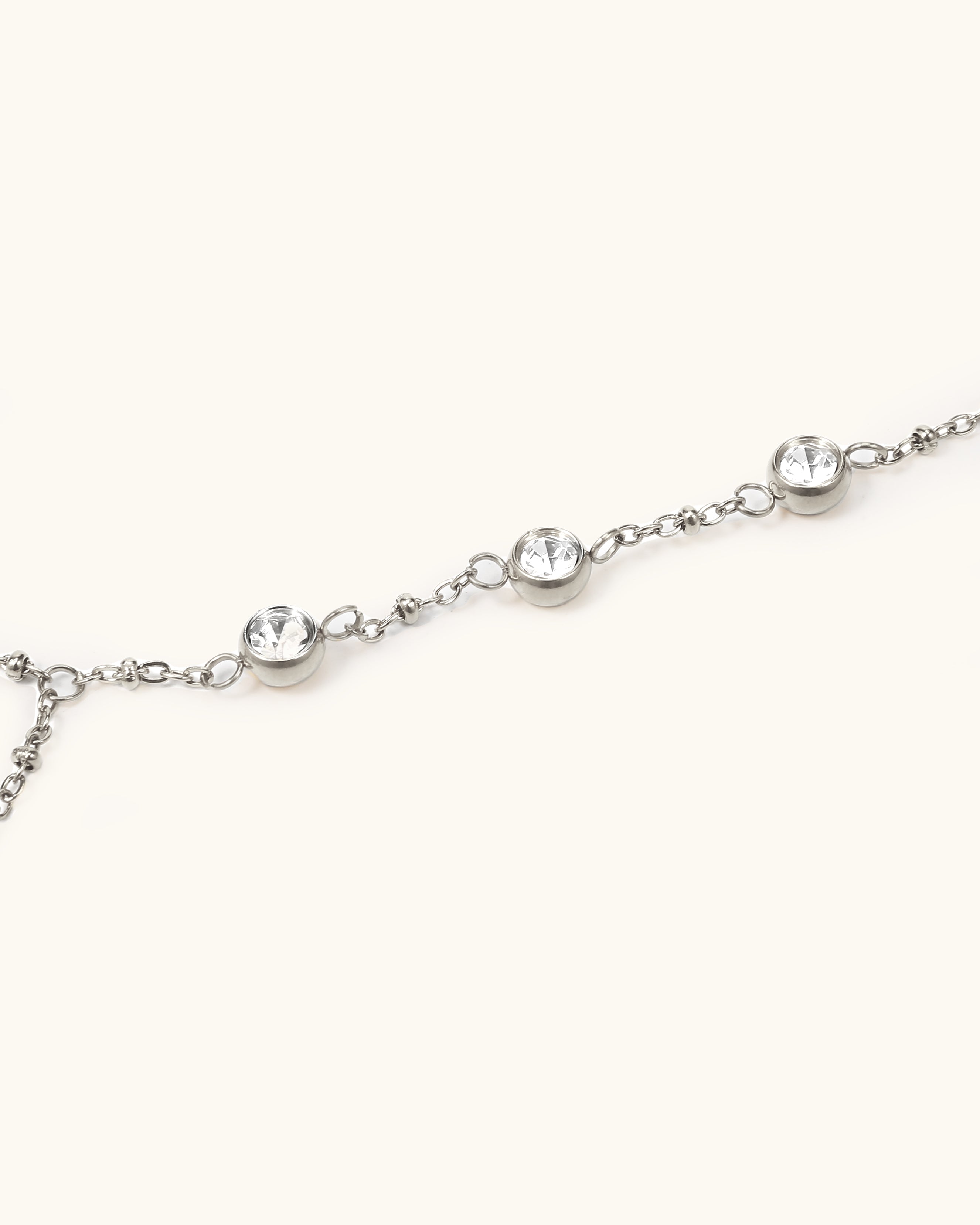 Dazzling Hand Chain In Silver
