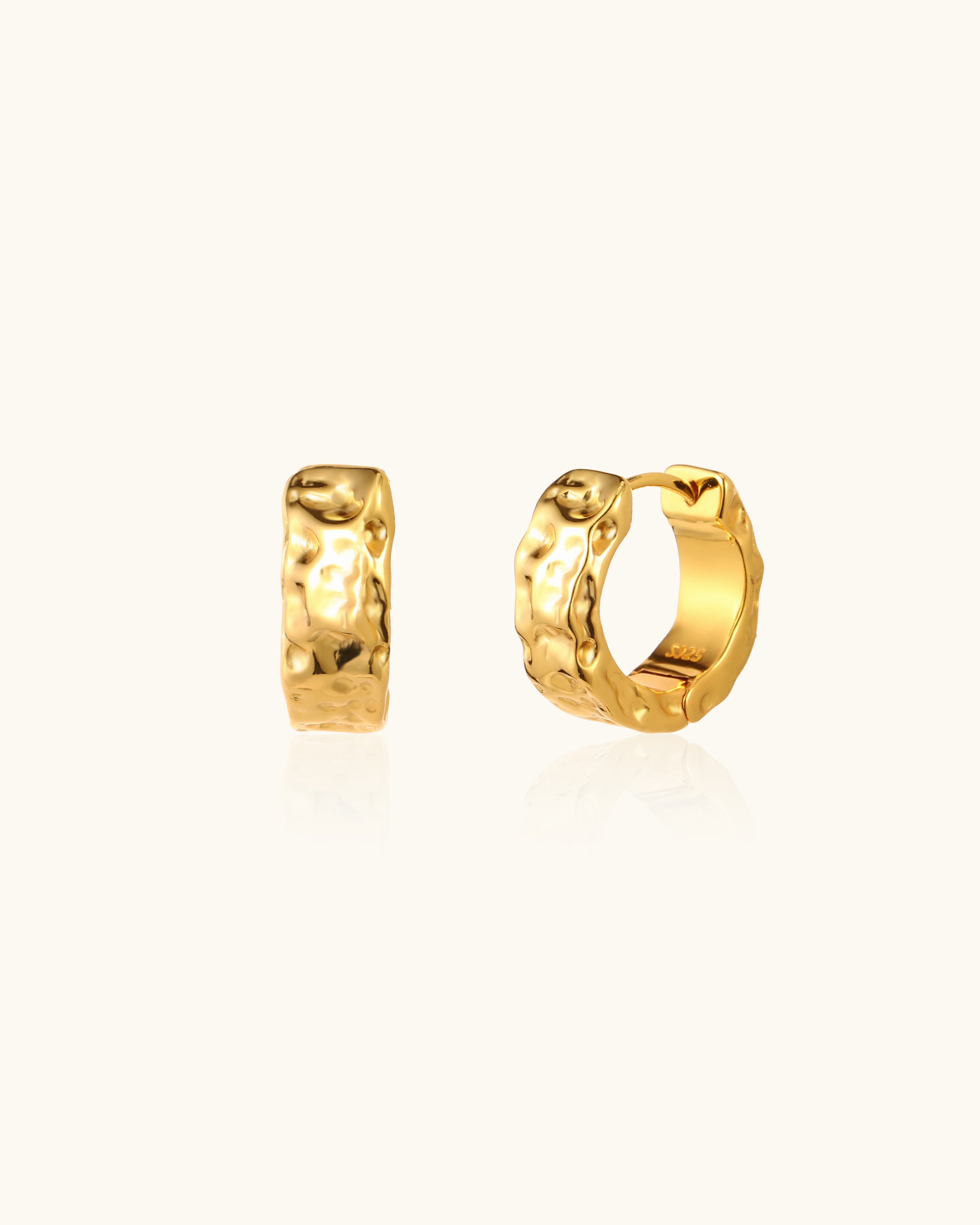 Textured Huggie Earrings