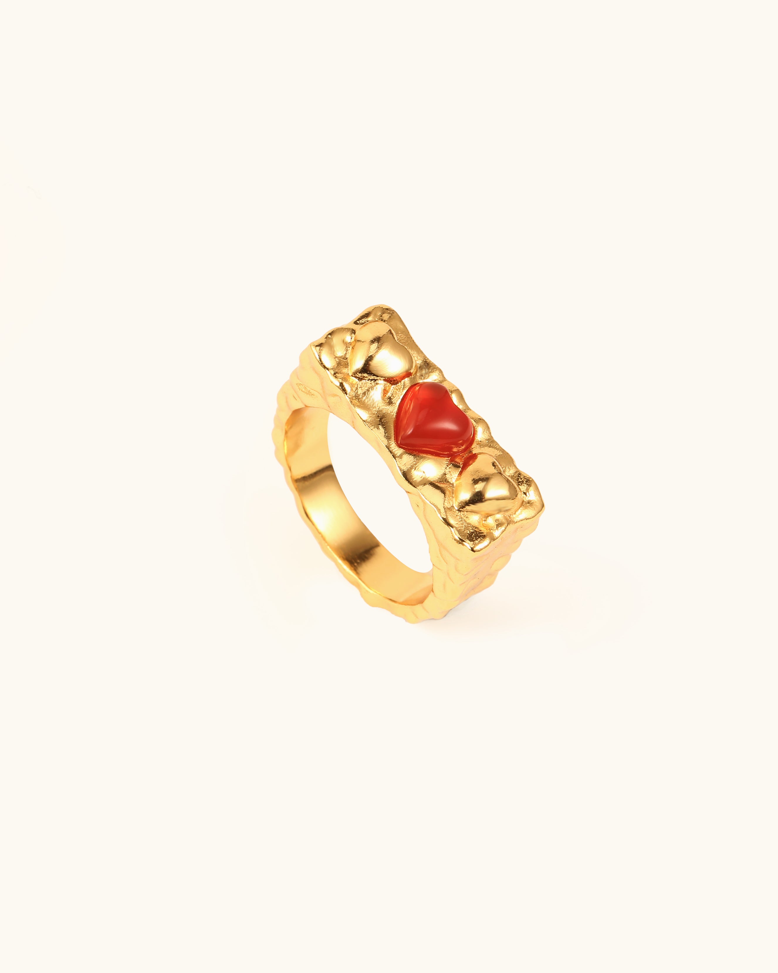 Carnelian Heart Ring
