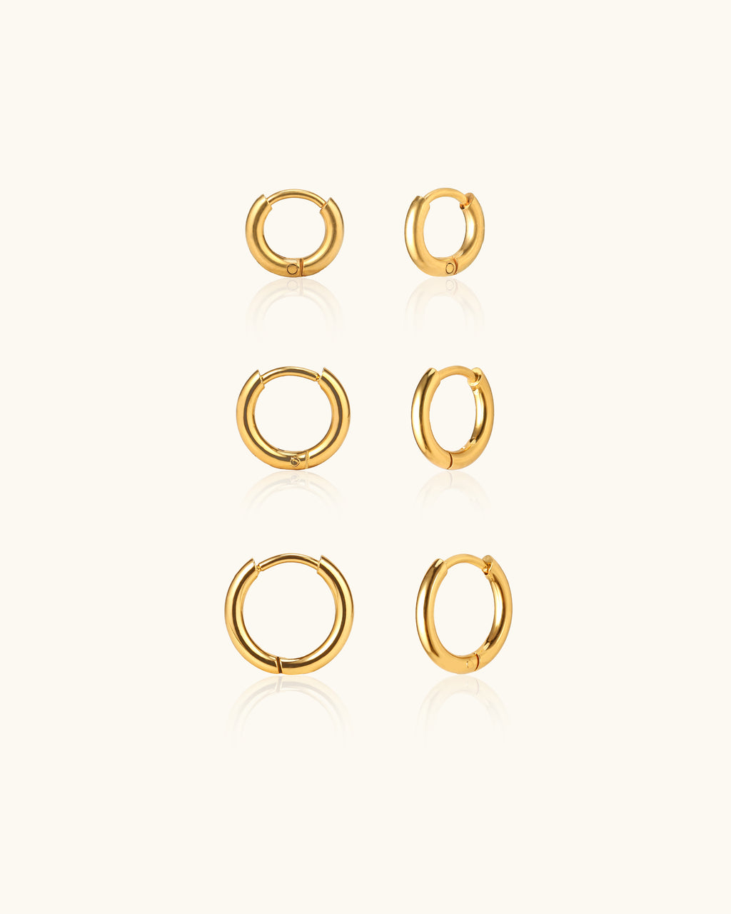 Varied Size Huggie Earrings