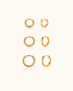 Varied Size Huggie Earrings