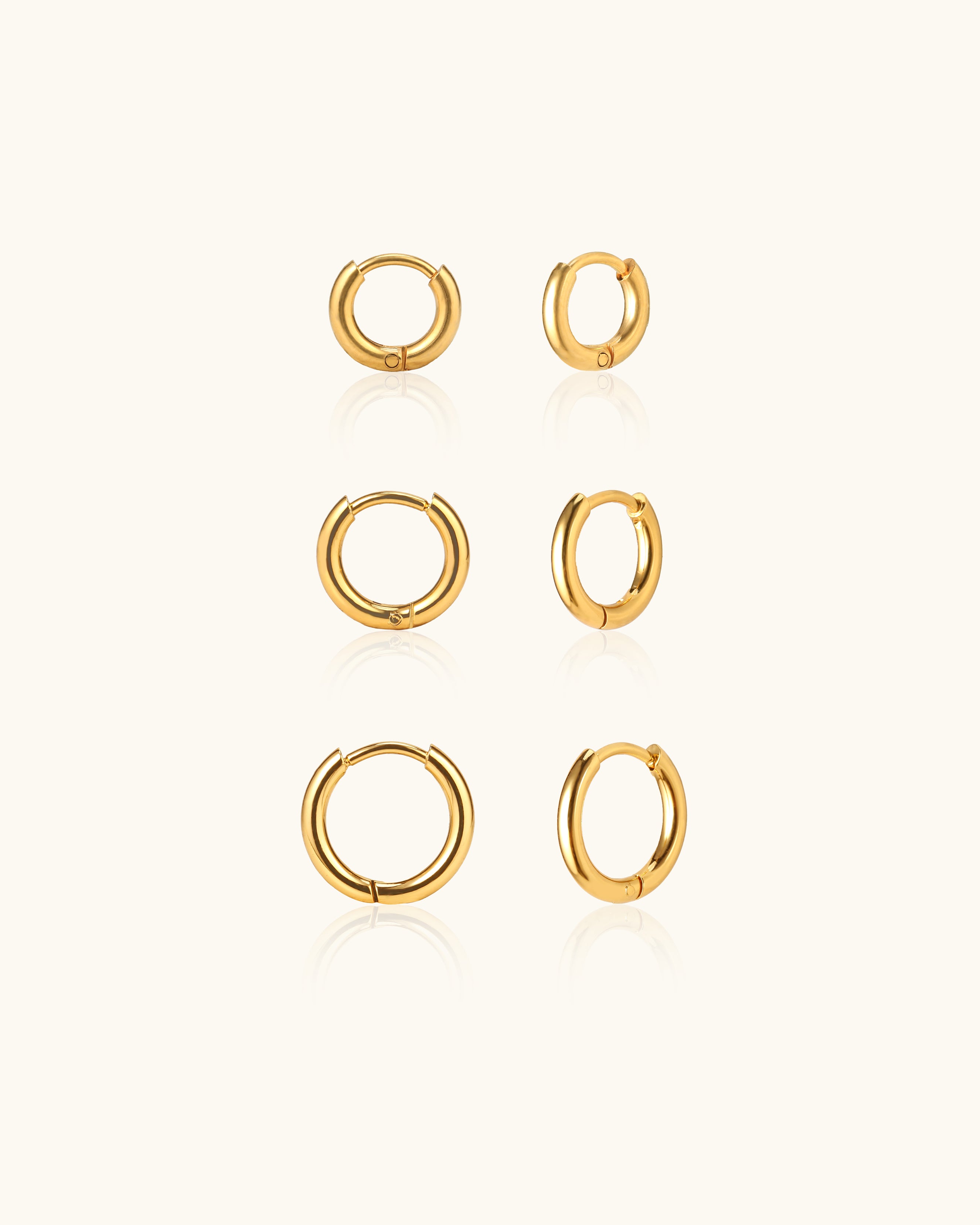 Varied Size Huggie Earrings