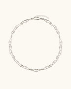 Floral Claw Necklace In Silver