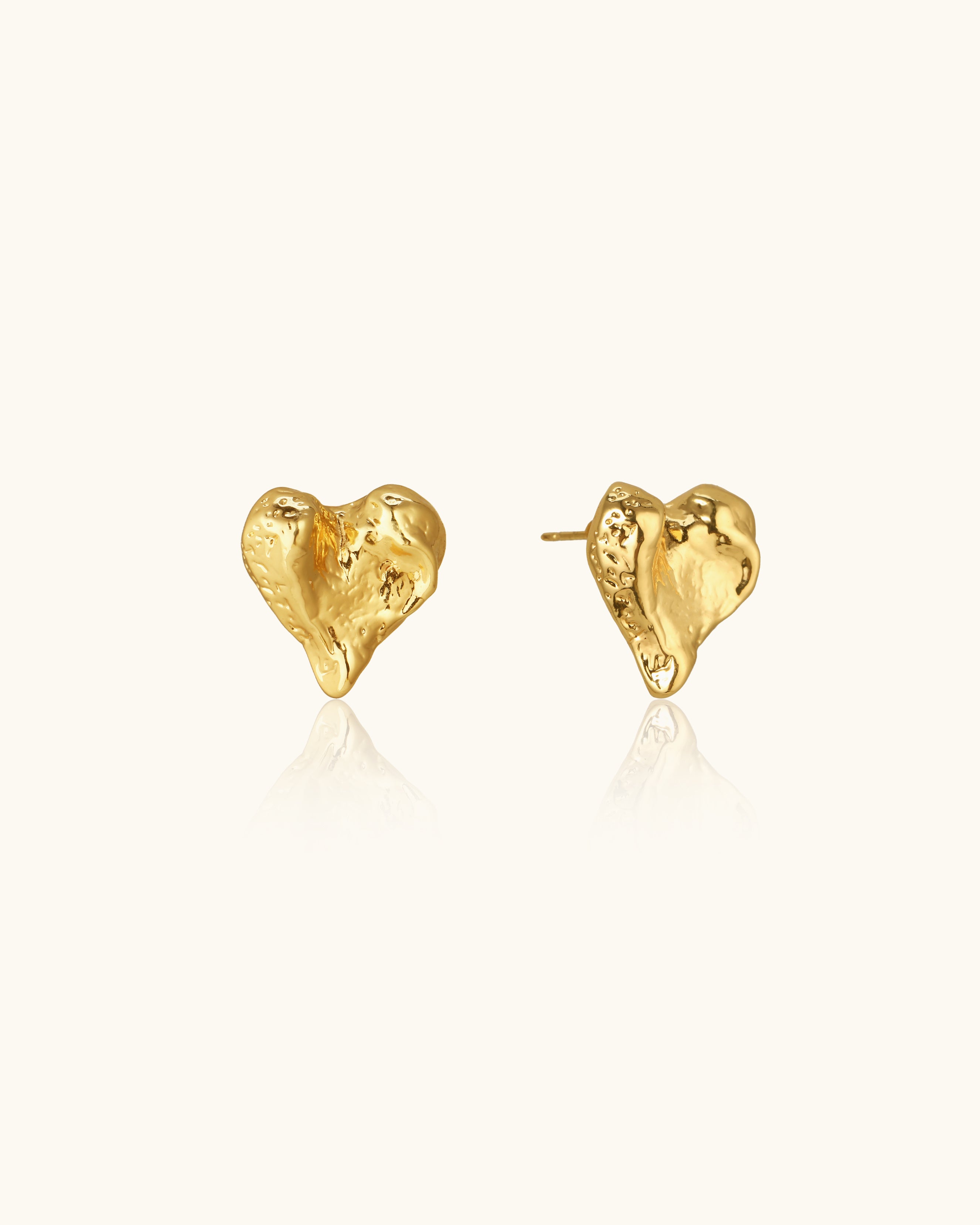 Carved Heart Earrings