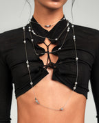 Multicolored Pearl Long Necklace