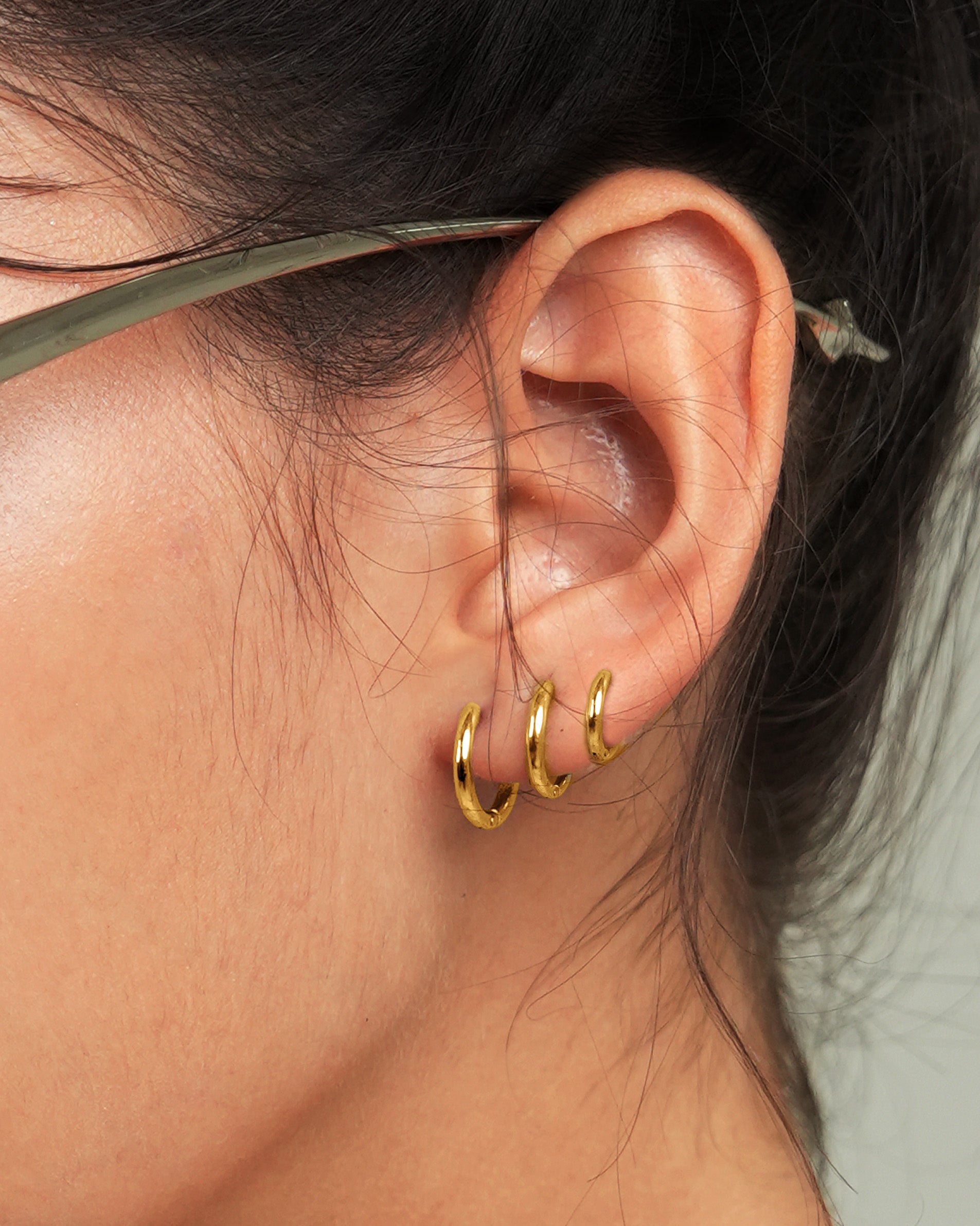 Varied Size Huggie Earrings