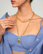 Vintage Green Natural Stone Necklace