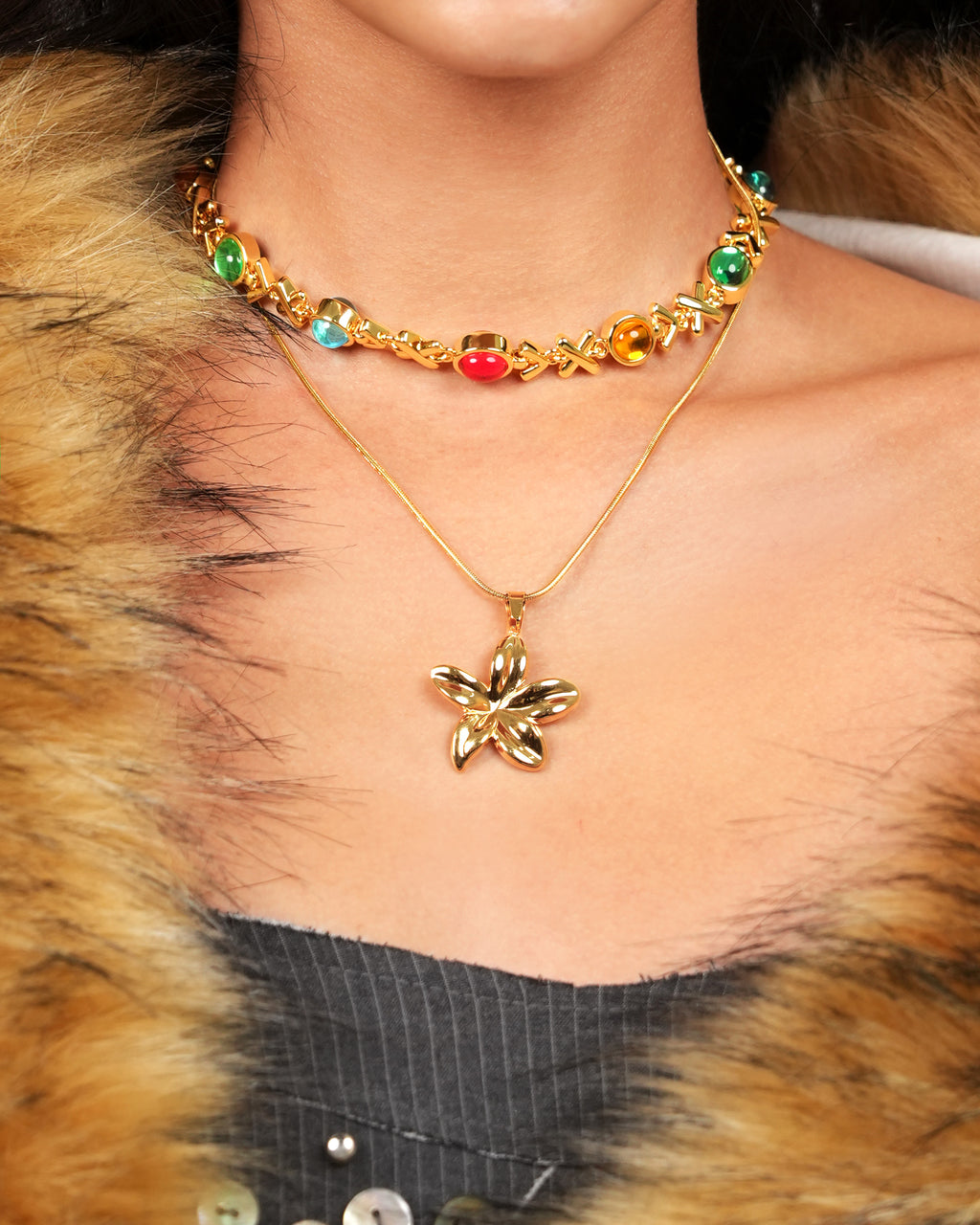 Polished Flower Necklace