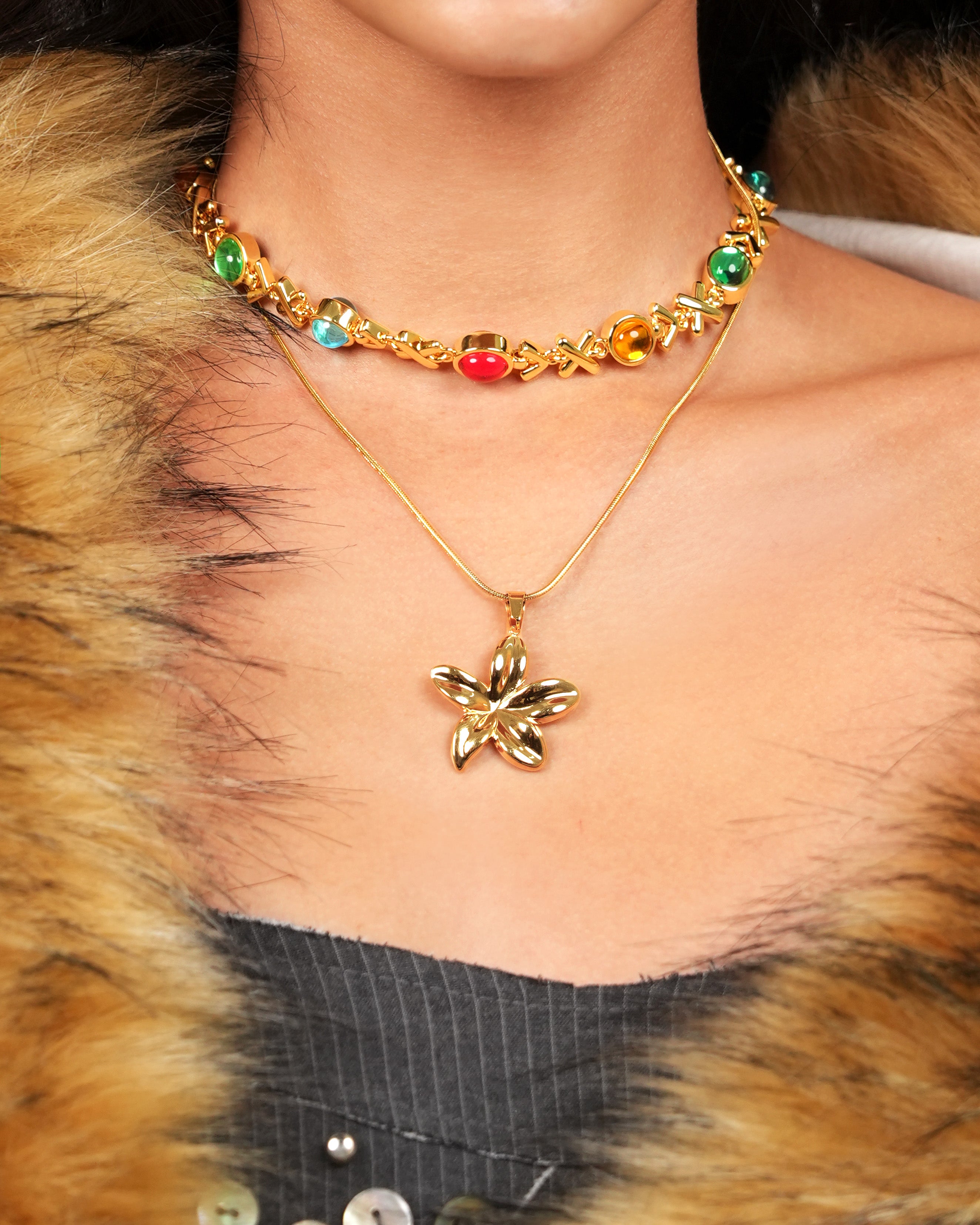 Polished Flower Necklace