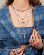 Feather Cross Necklace