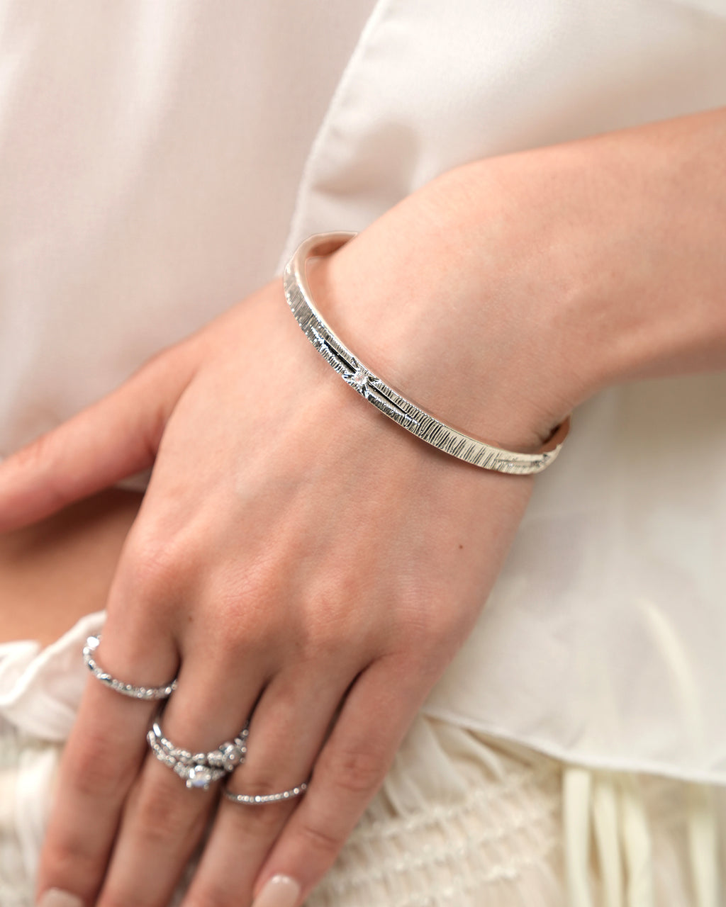 Brushed Star Bangle