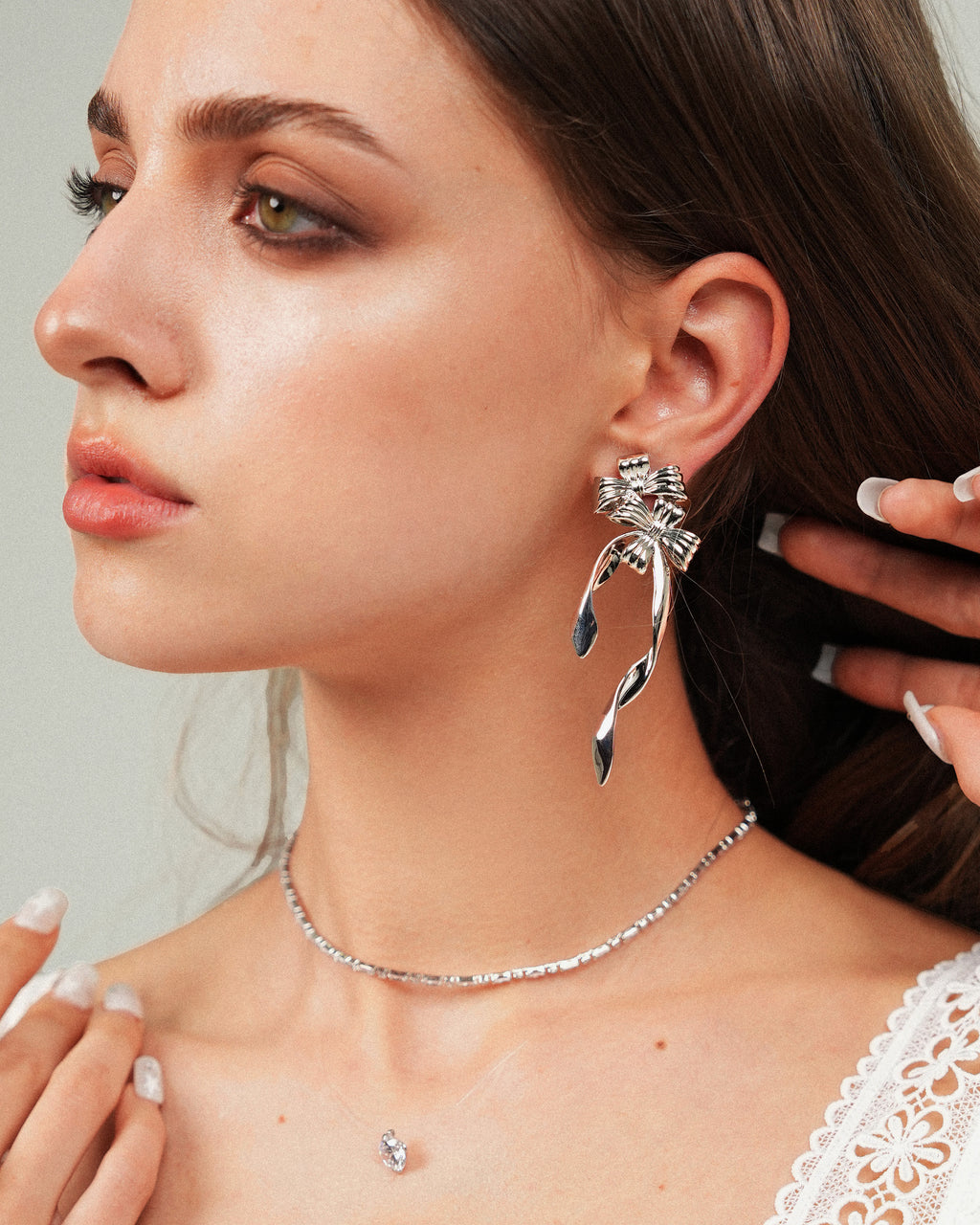 Asymmetric Bow Earrings