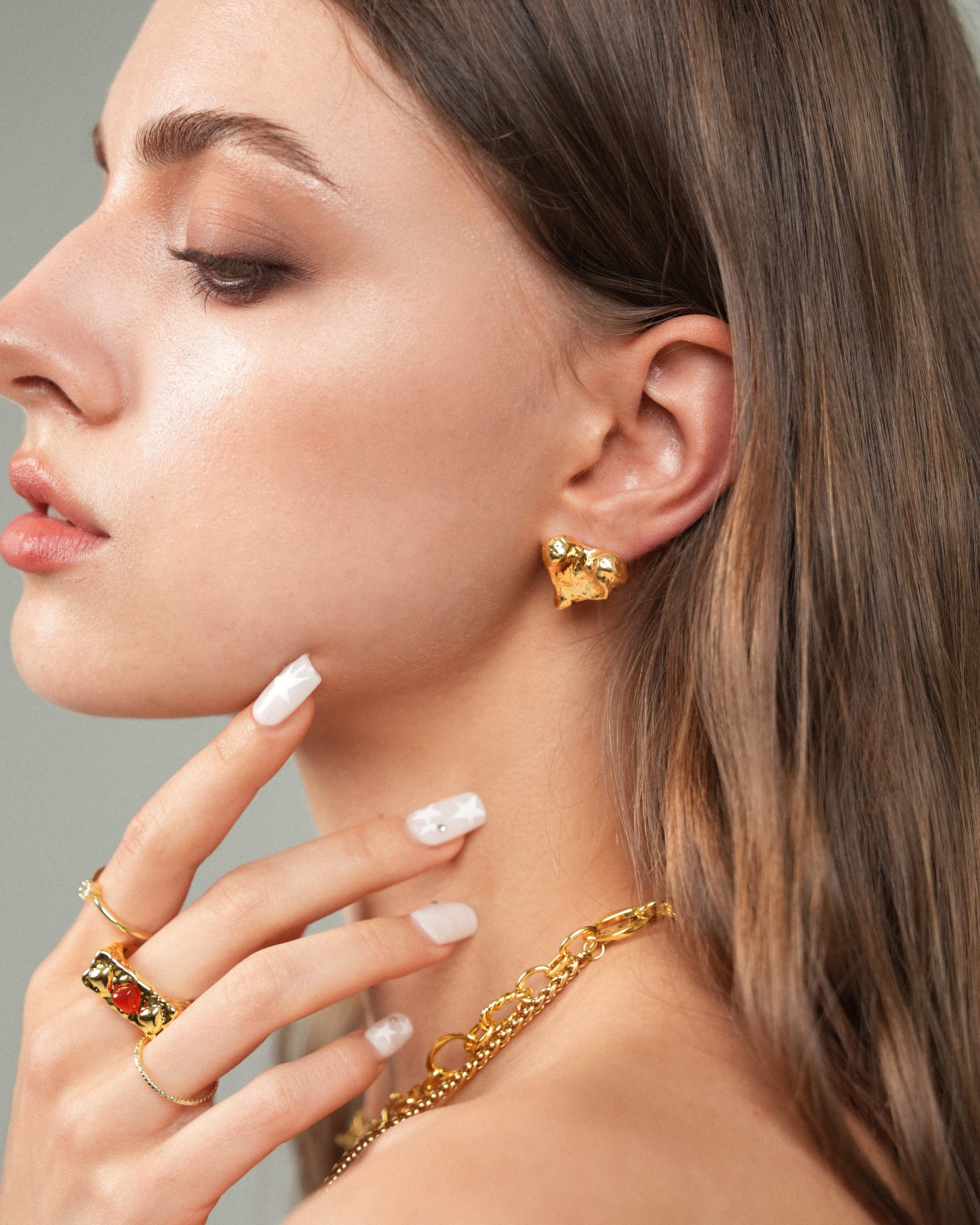 Carved Heart Earrings