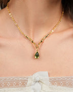 Lava Teardrop Necklace In Silver