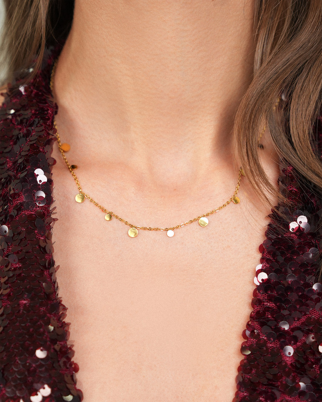 Disc Choker Necklace