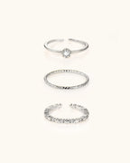 Heart Stackable Delicate Ring In Silver