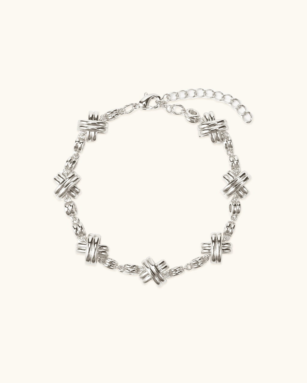 X Bracelet In Silver