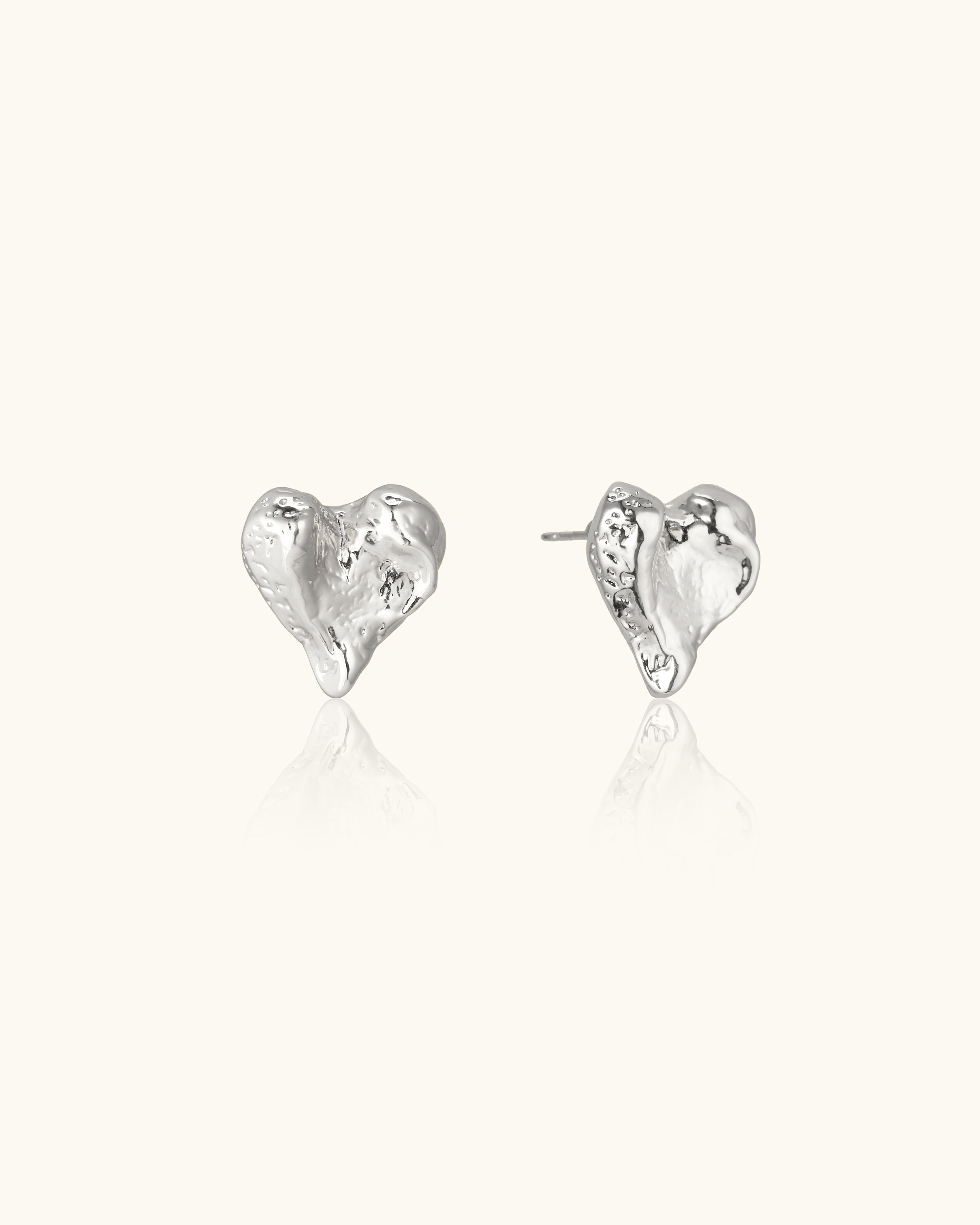 Carved Heart Earrings